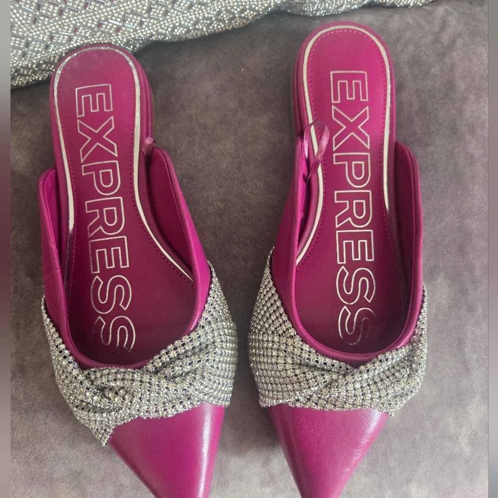 Express Rhinestone Knot Mules - Picture 2 of 4